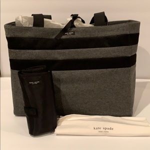 NWT Kate Spade College Stripe Large Diaper Bag